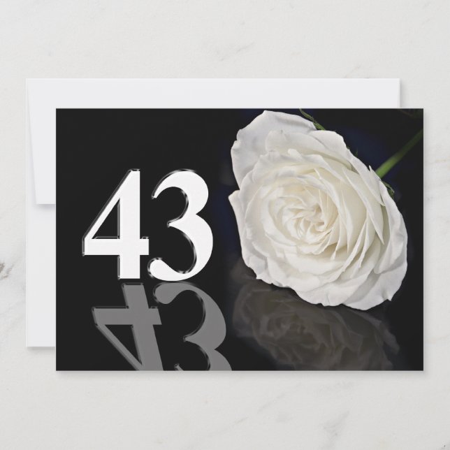 Convite de aniversário de 43 anos (Frente)