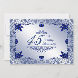 Convite de Aniversário de 45 Anos de Casamento Saf