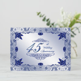 Convite de Aniversário de 45 Anos de Casamento Saf