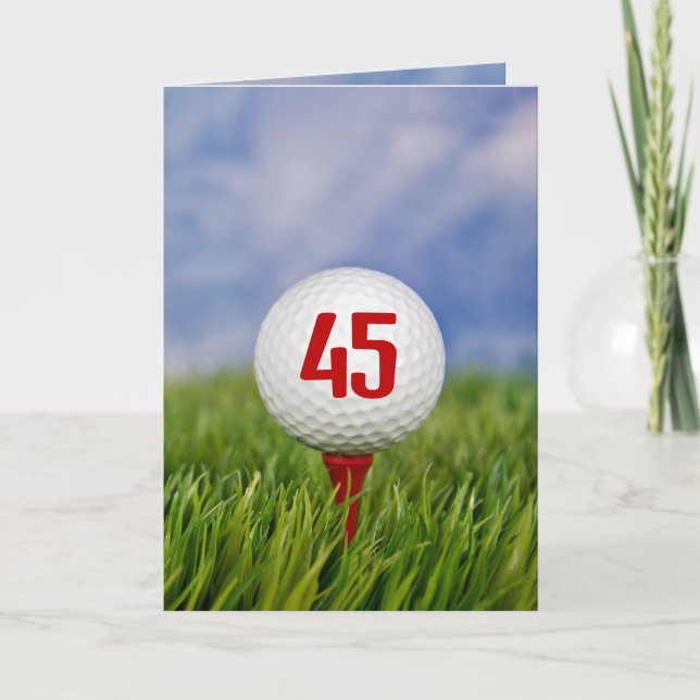 Convite de Aniversário de 45 anos de Golfe (Frente)