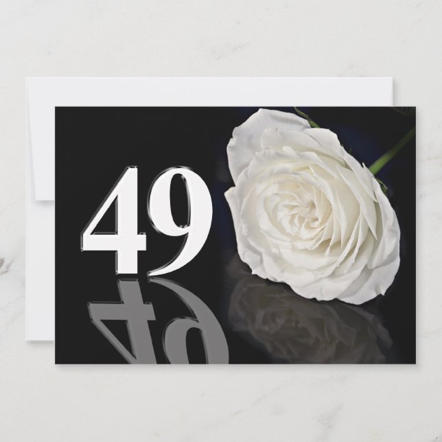 Convite de aniversário de 49 anos (Frente)