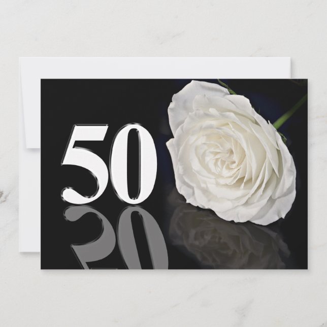 Convite de aniversário de 50 anos (Frente)