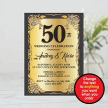 Convite de Aniversário de 50 anos