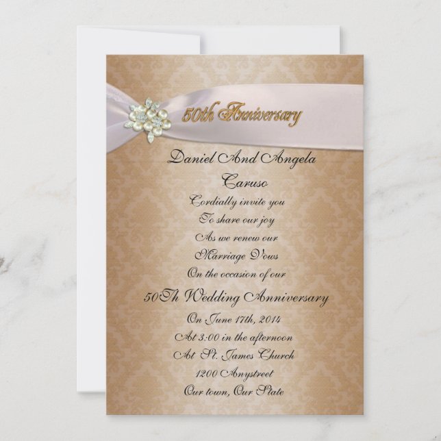Convite de Aniversário de 50 Anos (Frente)