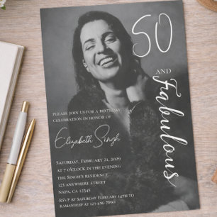 Convite de Aniversário de 50 anos '50 e Fabuloso'