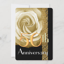 Convite de Aniversário de 50 anos CHAMPAGNE Rosa V