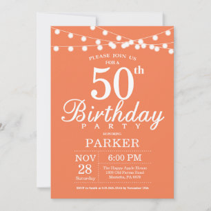 Convite de Aniversário de 50 anos Coral