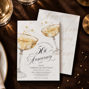 Convite de Aniversário de 50 Anos de Casamento Cha