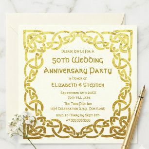 Convite de Aniversário de 50 Anos de Casamento com