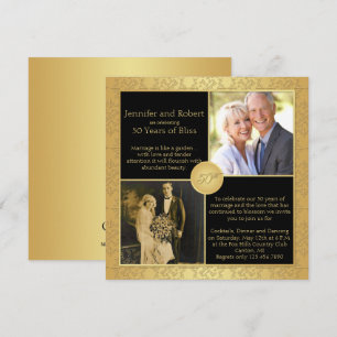 Convite de Aniversário de 50 Anos de Casamento Ele