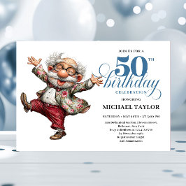 Convite de Aniversário de 50 Anos do Homem com Hum