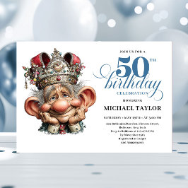 Convite de Aniversário de 50 anos Editável para Ho