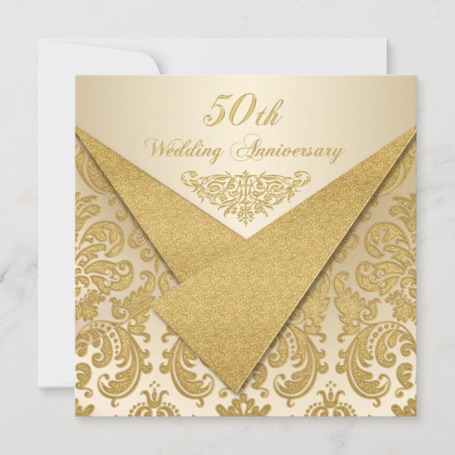 Convite de Aniversário de 50 anos FAUX Flaps Damas (Frente)