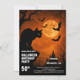 Convite de Aniversário de 50 anos Festa de Hallowe