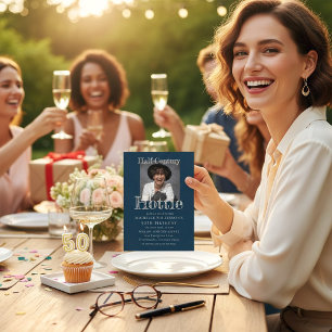 Convite de Aniversário de 50 Anos 'Gatinha de Meio