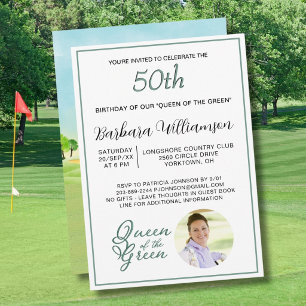 Convite de Aniversário de 50 anos Tema Golfista Se