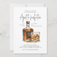 Convite de Aniversário de 55 Anos com Whiskey para