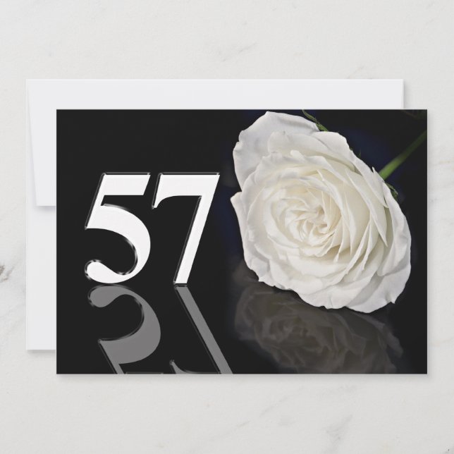 Convite de aniversário de 57 anos (Frente)