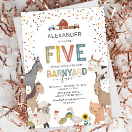 Convite de Aniversário de 5 Anos da Fazendinha Fof