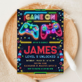 Convite de Aniversário de 5 anos da Games on glow