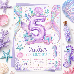 Convite de Aniversário de 5 anos da Sereia Editáve