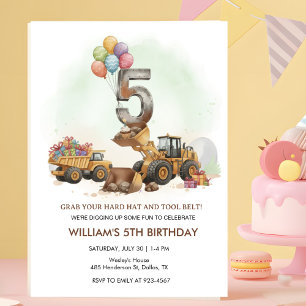 Convite de Aniversário de 5 Anos de Veículos de Co