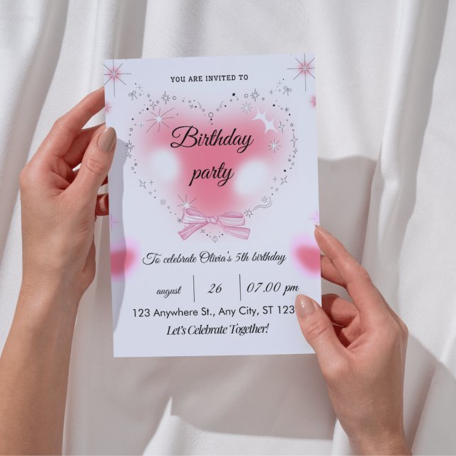 Convite de Aniversário de 5 anos Sparkle & Fun (Criador carregado)