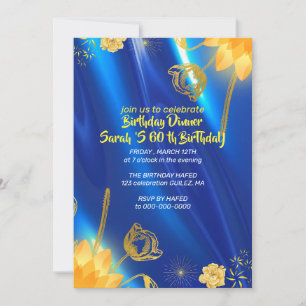 Convite de Aniversário de 60, 50, 40 anos,