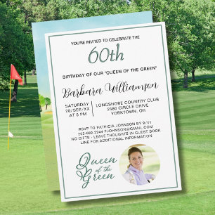 Convite de Aniversário de 60 anos com Tema de Golf