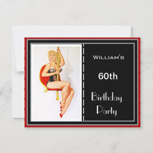 Convite de Aniversário de 60 anos do Homem Vermelh
