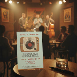 Convite de Aniversário de 60 anos em Disco de Vini