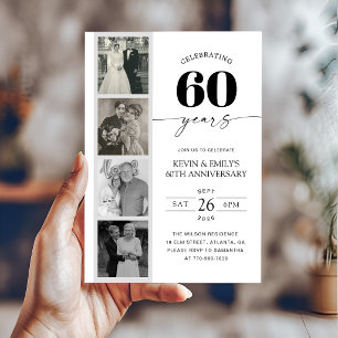 Convite de Aniversário de 60 anos em Faixa de Film