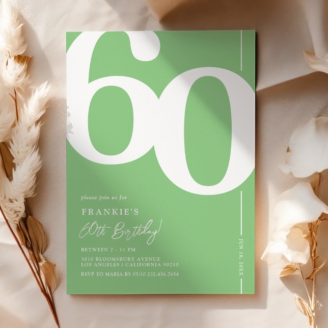 Convite de Aniversário de 60 anos em Serif Moderno (Criador carregado)