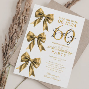 Convite de Aniversário de 60 anos Festa Coquette D