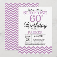 Convite de Aniversário de 60 anos Surpresa Chevron
