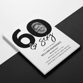 Convite de Aniversário de 60 & Sexy Foto 60 anos