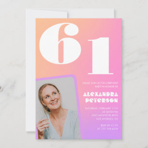 Convite de aniversário de 61 ruas para retrorrefle