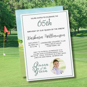 Convite de Aniversário de 65 anos Tema Golfista Se