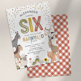 Convite de Aniversário de 6 Anos da Fazendinha Bon