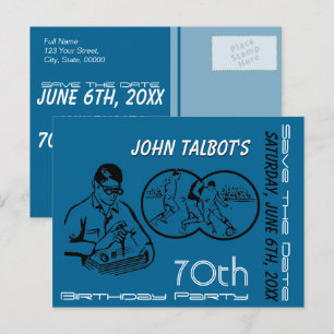 Convite de Aniversário de 70 Anos Binóculo Futebol