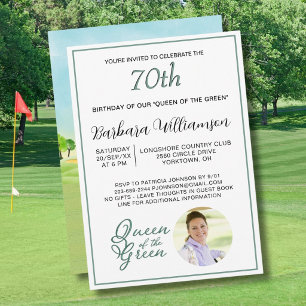 Convite de Aniversário de 70 anos com Tema de Golf