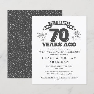 Convite de Aniversário de 70 Anos de Casados Orçam
