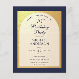 Convite de Aniversário de 70 Anos do Homem Orçamen