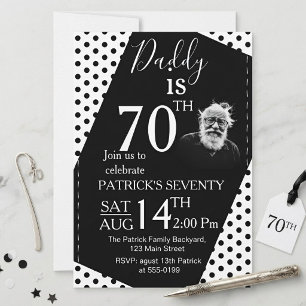 Convite de Aniversário de 70 Anos do Papai com Fot