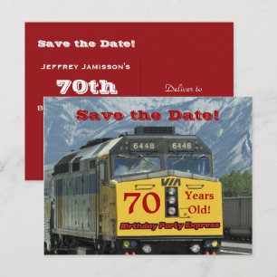 Convite de Aniversário de 70 anos Salve a Data