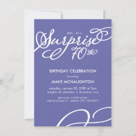 Convite de Aniversário de 70 Anos Simples e Elegan