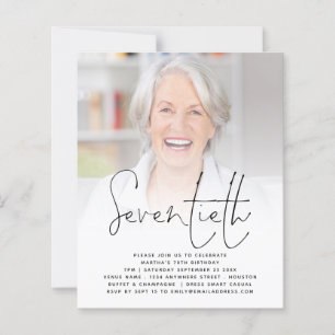 CONVITE DE ANIVERSÁRIO de 70 de Fotografia do Scri