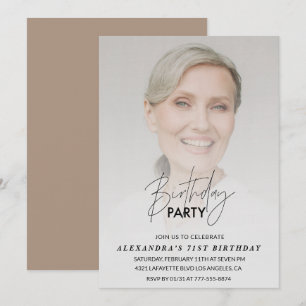 Convite de aniversário de 71 anos Festa de Anivers