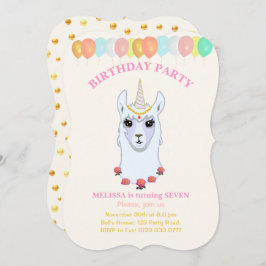 Convite de aniversário de 7 de lama de milho