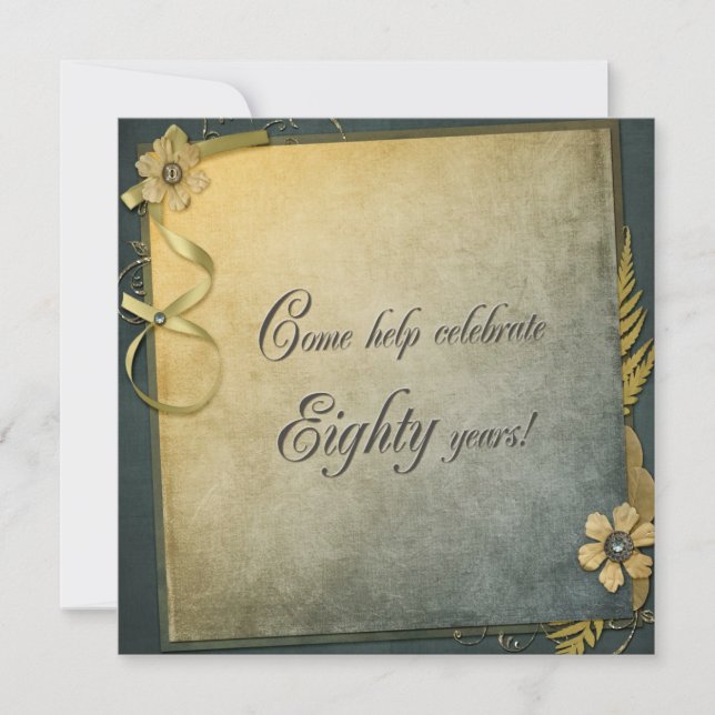 Convite de Aniversário de 80 (Frente)
